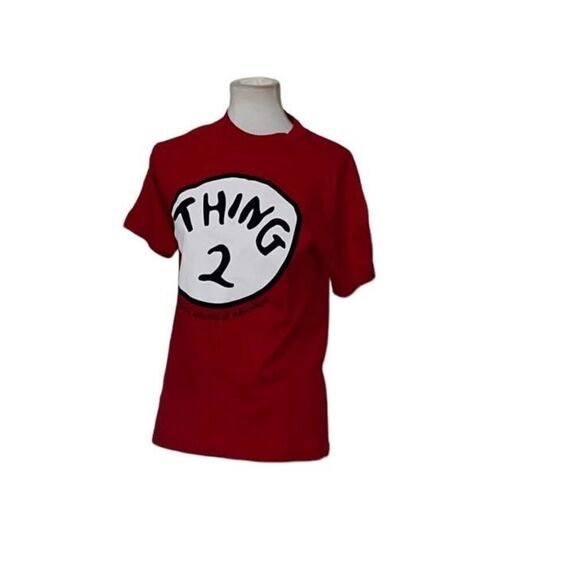 Dr. Seuss Universal Studios Thing 2 Red Cosplay Short Sleeve T-Shirt Sz S Small - Picture 1 of 7